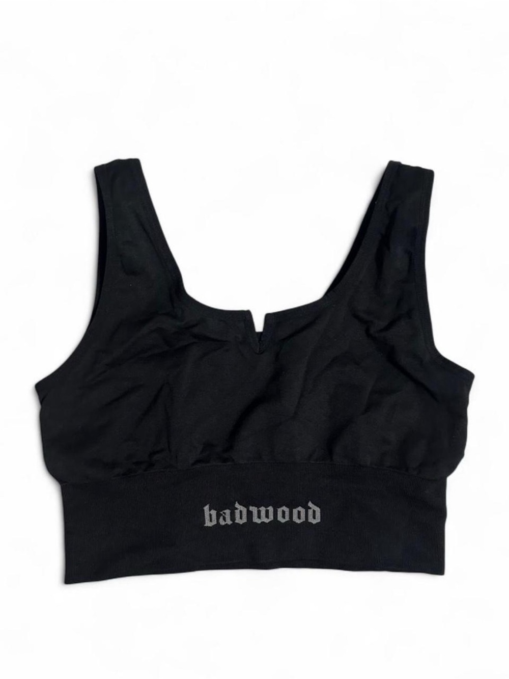 Rare Badwood LA Streetwear HardBody activewear line black workout sports bra